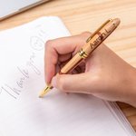 Stylo à bille en bois avec texte gravé Cadeau de remerciement pour professeur, médecin ou collègue