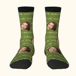 Personalizado Multicolor Cara Foto Diseño Tubo Calcetines con Nombre Cumpleaños Navidad Regalo para la Familia