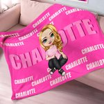 Gepersonaliseerde Schattige Schaduwfiguur Schaduwnaam Zachte Deken met Naam Verjaardag Kerstcadeau voor Jongens Meisjes