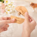 Personalized Engraved Dog Cat Ears Portrait Wooden Round Memorial Box with Pet Ashes Fur Teeth Keepsake Jar Sympathy Loss Gift for Pet Lovers