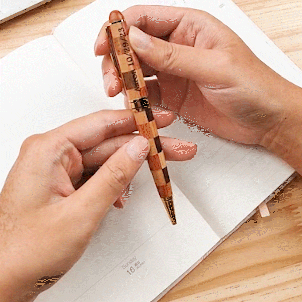 Stylo à bille en bois avec texte gravé Cadeau de remerciement pour professeur, médecin ou collègue