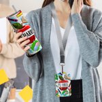 Personalisierte bunte Apfel Buntstift Lineal Food-Grade 20oz Skinny Becher und ID Badge Holder mit Namen Wertschätzung zurück zu Schule Geschenk für L