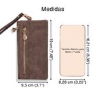 Personalizada Muchos Compartimentos Multicolor Cartera de Muñeca de Cuero con Nombre Grabado Regalo Cumpleaños Boda Dama de Honor para Mujer