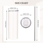 Personalised Glitter Crayon Food-Grade 20oz Skinny Tumbler with Name and Straw Teacher Appreciation Back to School Gift for Teacher