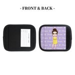 Personalised Cute Cartoon Character Set of 2 Luggage Handle Wraps with Name and Contact Card Travel Accessories Christmas Gift for Family Kids