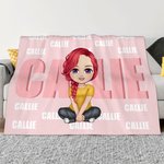 Gepersonaliseerde Schattige Schaduwfiguur Schaduwnaam Zachte Deken met Naam Verjaardag Kerstcadeau voor Jongens Meisjes