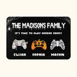 Alfombrilla Gamepad Calabaza Vampiro Zombie Esqueleto Personalizada con Nombre Antideslizante Decoración del Hogar Halloween Regalo de Otoño para la F
