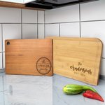 Planche à découper en bambou gravée avec texte Cadeau de pendaison de crémaillère pour la famille