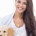 Personalized Engraved Dog Cat Heart Necklace with Name Birthday Commemorative Gift for Pet Lovers