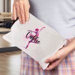 Personalized Watercolour Ballerina Street Dancer Makeup Bag with Name and Wrist Strap Travel Accessory Birthday Gift for Dancer Women