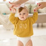 Personlig tröja i 100% bomull med broderat namn Födelsedag Höstgåva för nyfödda Nya föräldrar