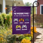 Personalized Spooky Pumpkin Witch Gamepad Design Garden Flag with Name and Text Yard Porch Holiday Decor Halloween Gift for Family Game Lovers