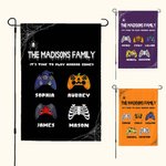 Personalized Spooky Pumpkin Witch Gamepad Design Garden Flag with Name and Text Yard Porch Holiday Decor Halloween Gift for Family Game Lovers