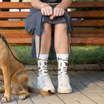 Calcetines personalizados con el nombre del gato y la pata del perro, regalo de Navidad y cumpleaños para los amantes de las mascotas.