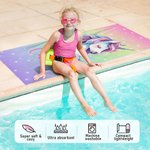 Personalised Oversized Quick Dry Fantasy Unicorn Beach Towel with Name Summer Travel Essential Birthday Gift for Girls