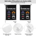 Personalized Spooky Pumpkin Witch Gamepad Design Garden Flag with Name and Text Yard Porch Holiday Decor Halloween Gift for Family Game Lovers