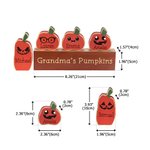 Personnalisé Halloween en bois 1-20 visage mignon citrouille Noms Décoration avec base Bureau Home Decor Cadeau d'Halloween pour Famille Ami