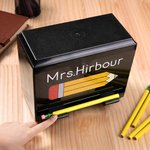 Personalized Pencil Design Pencil Dispenser with Name Appreciation Teacher's Day Gift for Teacher