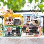 Personlig bärbar Y2K tecknad flicka sminkväska med namn födelsedag jul vänskap gåva för besties Y2K älskare