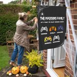 Personalized Spooky Pumpkin Witch Gamepad Design Garden Flag with Name and Text Yard Porch Holiday Decor Halloween Gift for Family Game Lovers