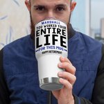 Personalisierte Sie arbeiteten Ihr ganzes Leben 30oz Becher mit Namen Arbeit Ruhestand Geschenk für Kollegen Rentner