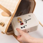 Personalizzato portatile Y2K Cartoon Character Leather Jewelry Box con nome Compleanno Festa della Mamma Accessorio Regalo per le donne Ragazze