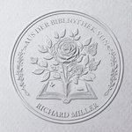 Personalisierter Blumen Buchpräger mit Namen Text  Prägstempel Buch Umschlag Geburtstag Jahrestag Geschenk für Blumen- und Buchliebhaber