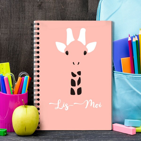 Cahier Personnalisé avec Animal et Texte Carnet A5 Multicolore Double Face Visage Queue Cadeau Fête Bureau Fin d'Études pour Étudiant Personnel Ami