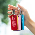 Personalisierter Metall Reisegepäck-Anhänger mit Text Gravur und Schlüsselring aus Drahtseil Langlebige Rucksack Koffer Etikette Geschenk für Reisende