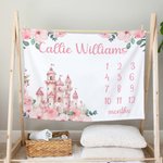 Suave manta de bebé personalizada con nombre, rosa, azul, floral, con foto, apta para la piel, regalo de baby shower para recién nacido