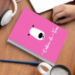 Cahier Personnalisé avec Animal et Texte Carnet A5 Multicolore Double Face Visage Queue Cadeau Fête Bureau Fin d'Études pour Étudiant Personnel Ami