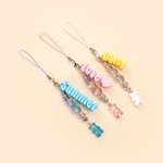 Personalised Cute Bear Beaded Charm Lanyard with 3D Printed Name Phone Bag Accessories Birthday Anniversary Gift for Girls