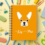 Cahier Personnalisé avec Animal et Texte Carnet A5 Multicolore Double Face Visage Queue Cadeau Fête Bureau Fin d'Études pour Étudiant Personnel Ami