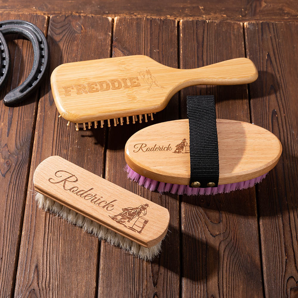 Brosse Double Face Pour Cheval En Crin Naturel – Pour Crinière, Queue Et Toilettage, Fabriquée En Allemagne - 11