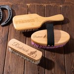 Personalized Engraved Wooden Brush Comb Hoof Pick Horse Grooming Kit with Name 9 Pcs Equine Care Supplies Equestrian Gift for Horse Trainers Lovers