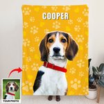 Gepersonaliseerd olieverfschilderij kat hond huisdier portret pootafdrukken zachte deken met naam Home Decor Kerst Verjaardagscadeau voor huisdiereige