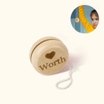 Personalized Retro Wooden Yoyo with Engraved Pattern and Name Educational Toy Children's Day Birthday Gift for Kid Yoyo Lover
