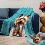 Gepersonaliseerd olieverfschilderij kat hond huisdier portret pootafdrukken zachte deken met naam Home Decor Kerst Verjaardagscadeau voor huisdiereige