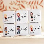 Personalizzato portatile Y2K Cartoon Character Leather Jewelry Box con nome Compleanno Festa della Mamma Accessorio Regalo per le donne Ragazze