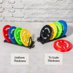 Personalised 3D Printed Non-slip Mixed Color Bumper Plates Shape Coasters Set of 5 Funny Birthday Gift for Gym Weightlifting Fitness Enthusiasts