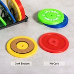 Personalised 3D Printed Non-slip Mixed Color Bumper Plates Shape Coasters Set of 5 Funny Birthday Gift for Gym Weightlifting Fitness Enthusiasts
