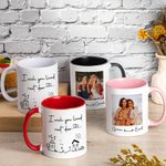 Personalized I Wish You Lived Next Door Ceramic Coffee Mug with Photo and Name Friendship Long Distance Gift for Friends Couple