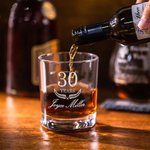 Gepersonaliseerd Modern Minimalistisch Pensioen Jaren 10oz Gegraveerd Ouderwets Whiskey Rotsglas met Naam Pensioen Cadeau voor Mannen Drankliefhebbers