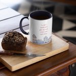 Personalized I Wish I Could Move You Next Door Ceramic Coffee Mug with Name Long Distance Friendship Christmas Gift for Friends