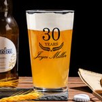 Personalizzato moderno minimalista anni di pensionamento 16 oz birra Highball Pint bicchieri con nome regalo di pensionamento per gli uomini amanti de