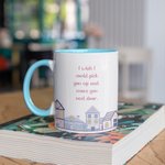 Personalized I Wish I Could Move You Next Door Ceramic Coffee Mug with Name Long Distance Friendship Christmas Gift for Friends
