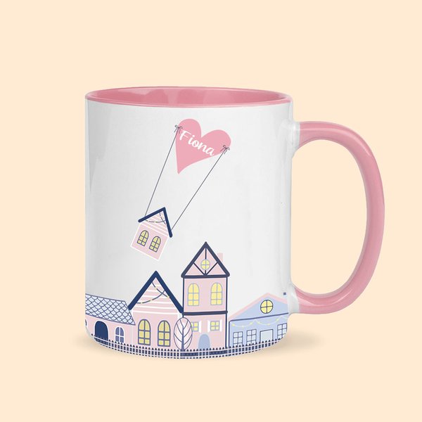 Personalisierte Ich wünschte, ich könnte dich nebenan Keramik-Kaffeebecher mit Namen Long Distance Freundschaft Weihnachtsgeschenk für Freunde bewegen