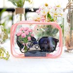 Personalised Birth Flower Stethoscope Name Clear Makeup Bag Commemorate Christmas Gift for Nurse Doctor Medical Staff