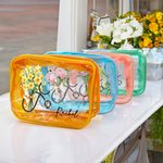 Personalisierte Geburt Blume Stethoskop Name klar Make-up Tasche Gedenken Weihnachtsgeschenk für Krankenschwester Arzt medizinisches Personal