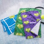 Gepersonaliseerde Hart Tennis Racket Zachte Absorberende Handdoek met Naam Draagbaar Verjaardag Sport Accessoires Cadeau voor Tennisser